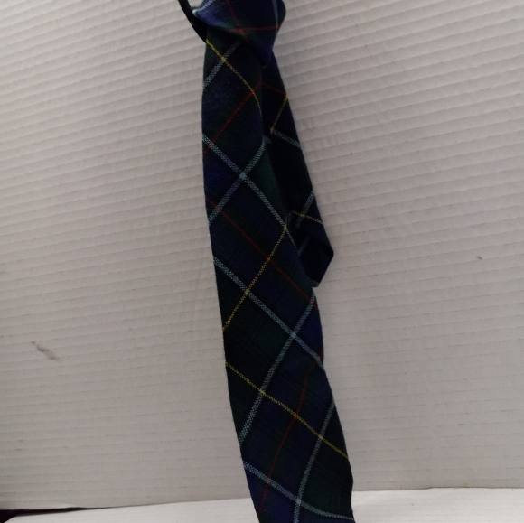 Lochcarron Of Scotland 3.75 x 56 Blue Green Wool Plaid Gordon Clan Tartan Tie - Picture 1 of 12